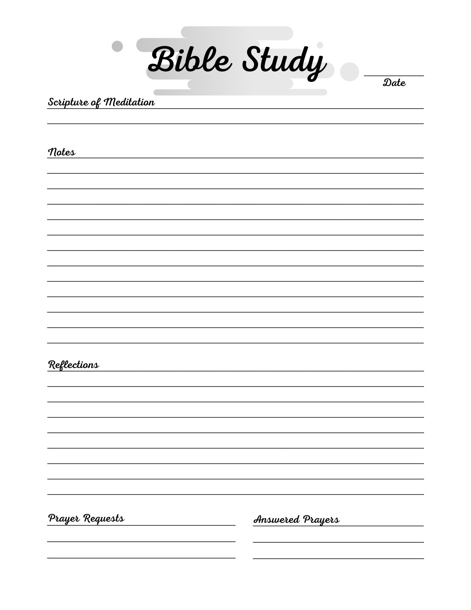 Printable Sermon Note Taking Sheet For Adults