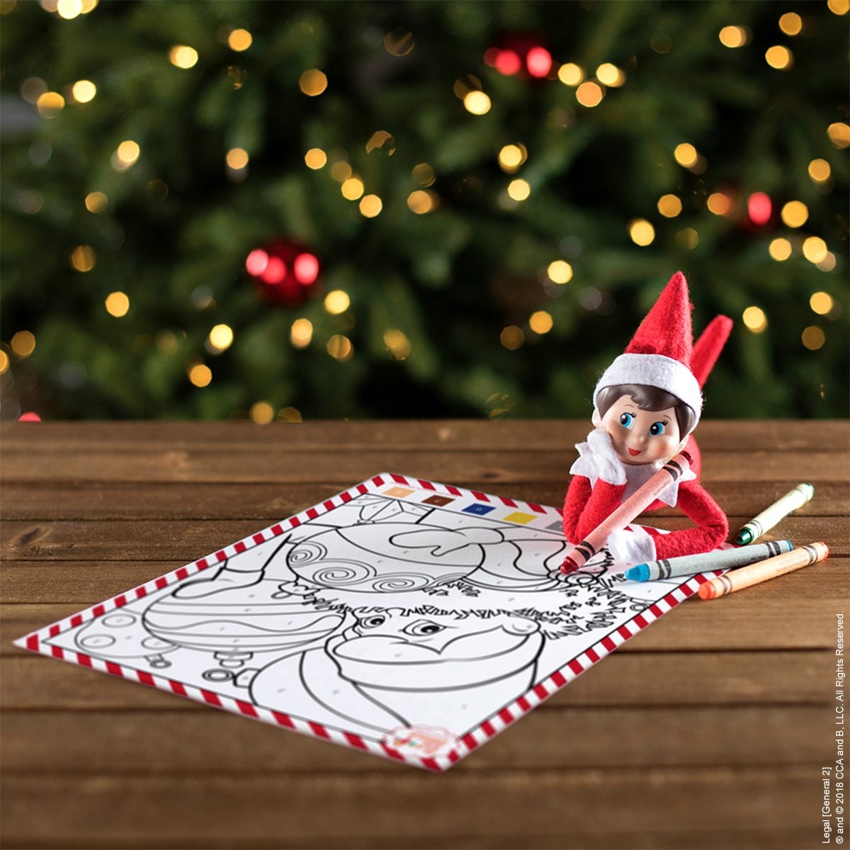 Printable Elf On The Shelf Coloring Pages