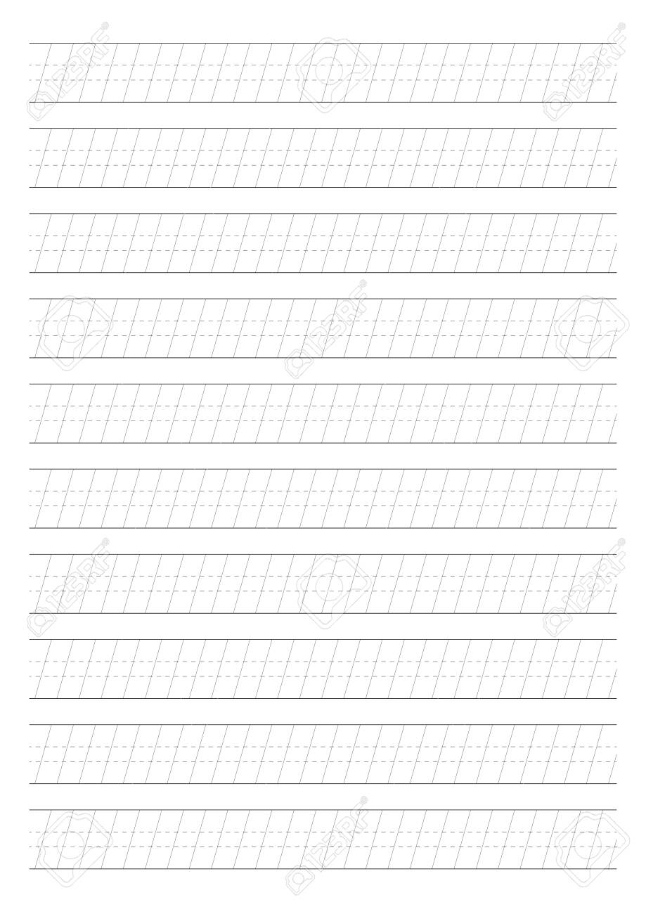 Calligraphy Drill Calligraphy Paper Printable Calligraphy Guide Paper Royalty Free SVG Cliparts Vectors And Stock Illustration Image 139996259 
