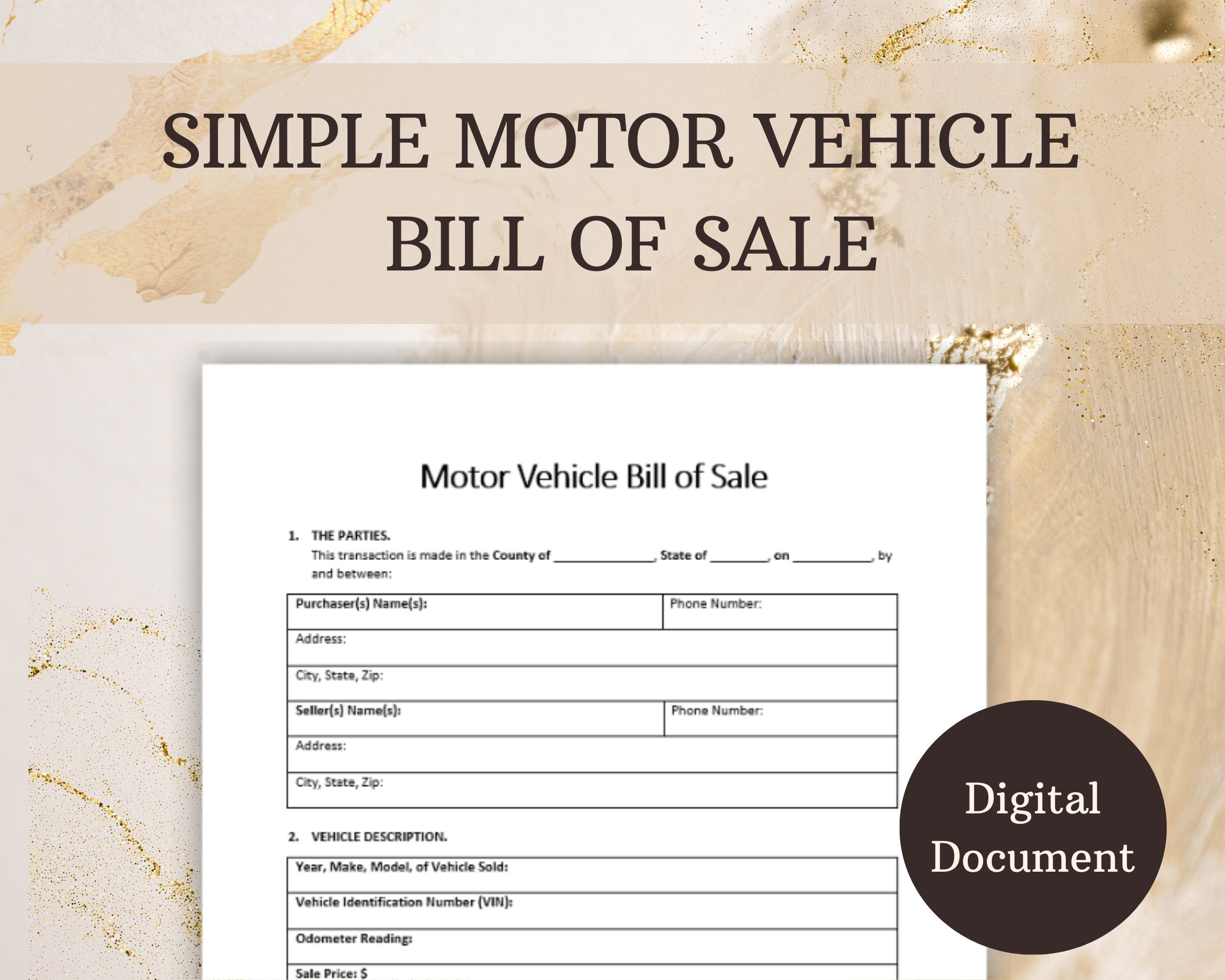 Car Bill Of Sale As Is Template Sofortiger Digitaler Download Und Druck Autoverkaufsformular Druckfertig Kaufvertrag F r Auto I PDF WORD Etsy de