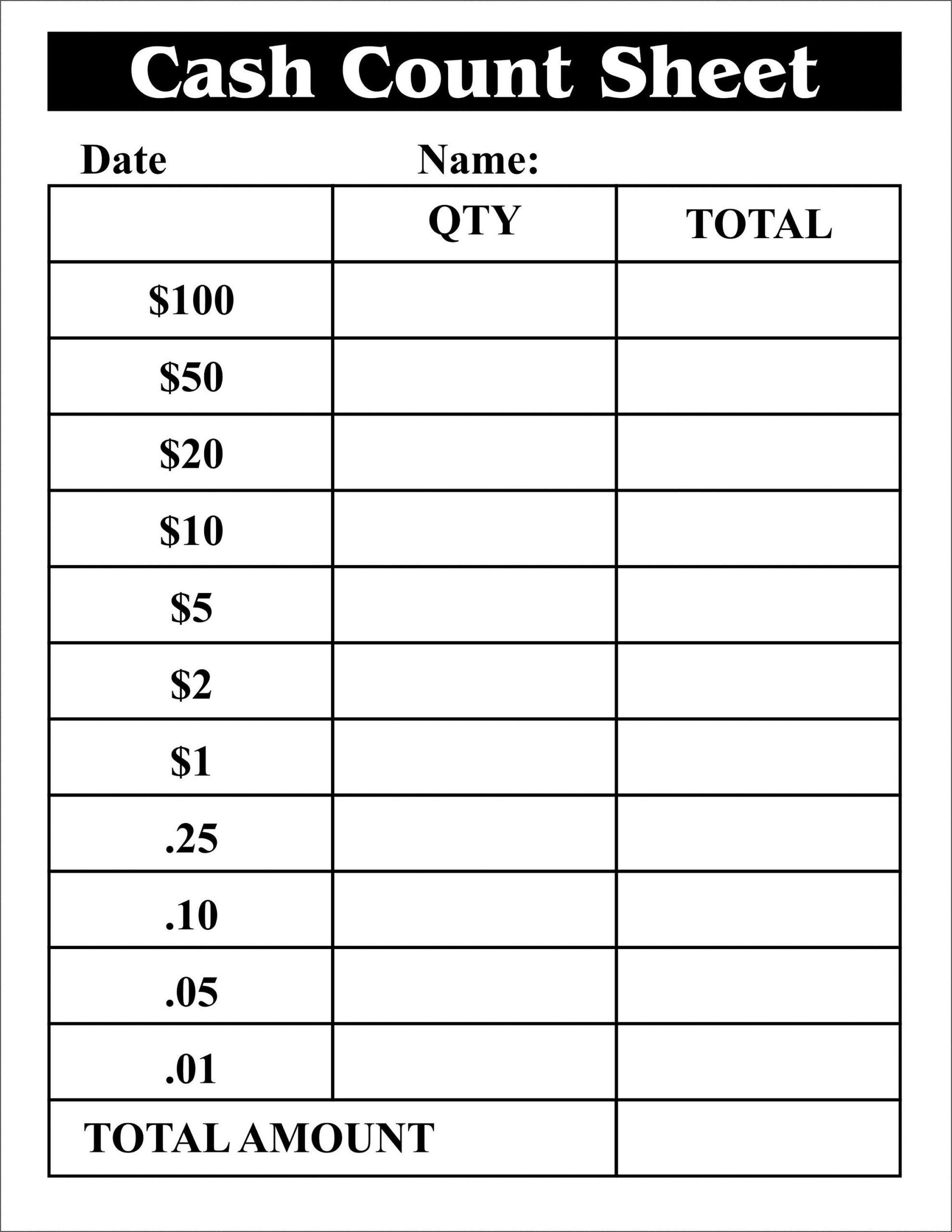 Cash Breakdown Count Sheet Cash Breakdown Slip PDF Cash Withdrawal Slip Teller Slip Cash Stuffing Printable Digital Download Etsy
