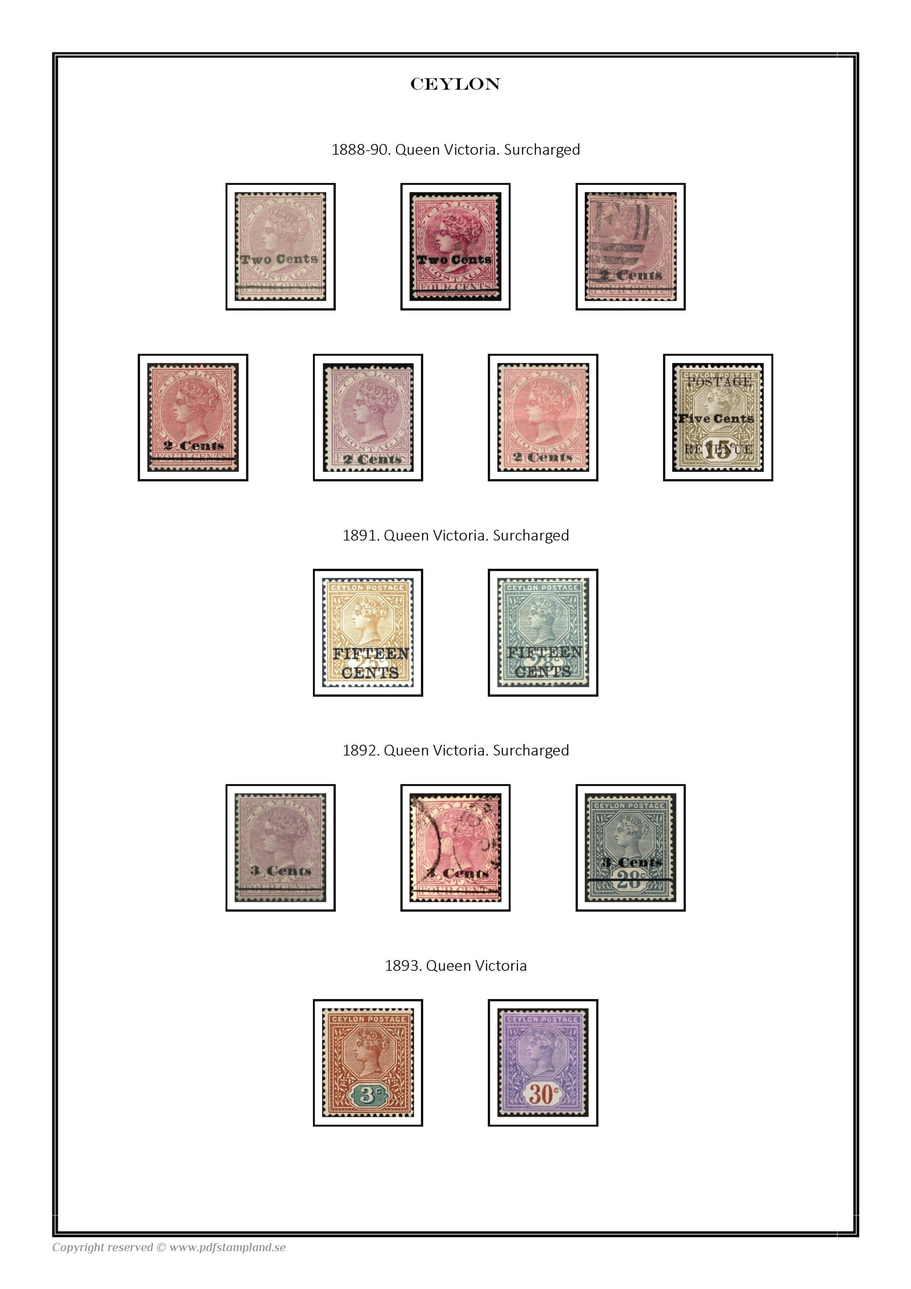 Ceylon 1857 1972