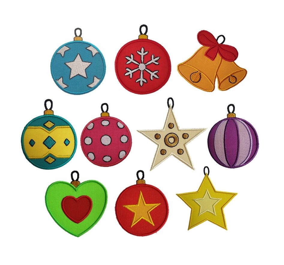 Printable Christmas Balls For Applique