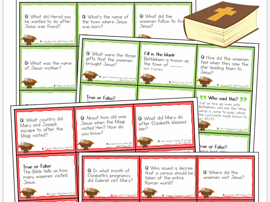 Christmas Bible Trivia Cards This Reading Mama