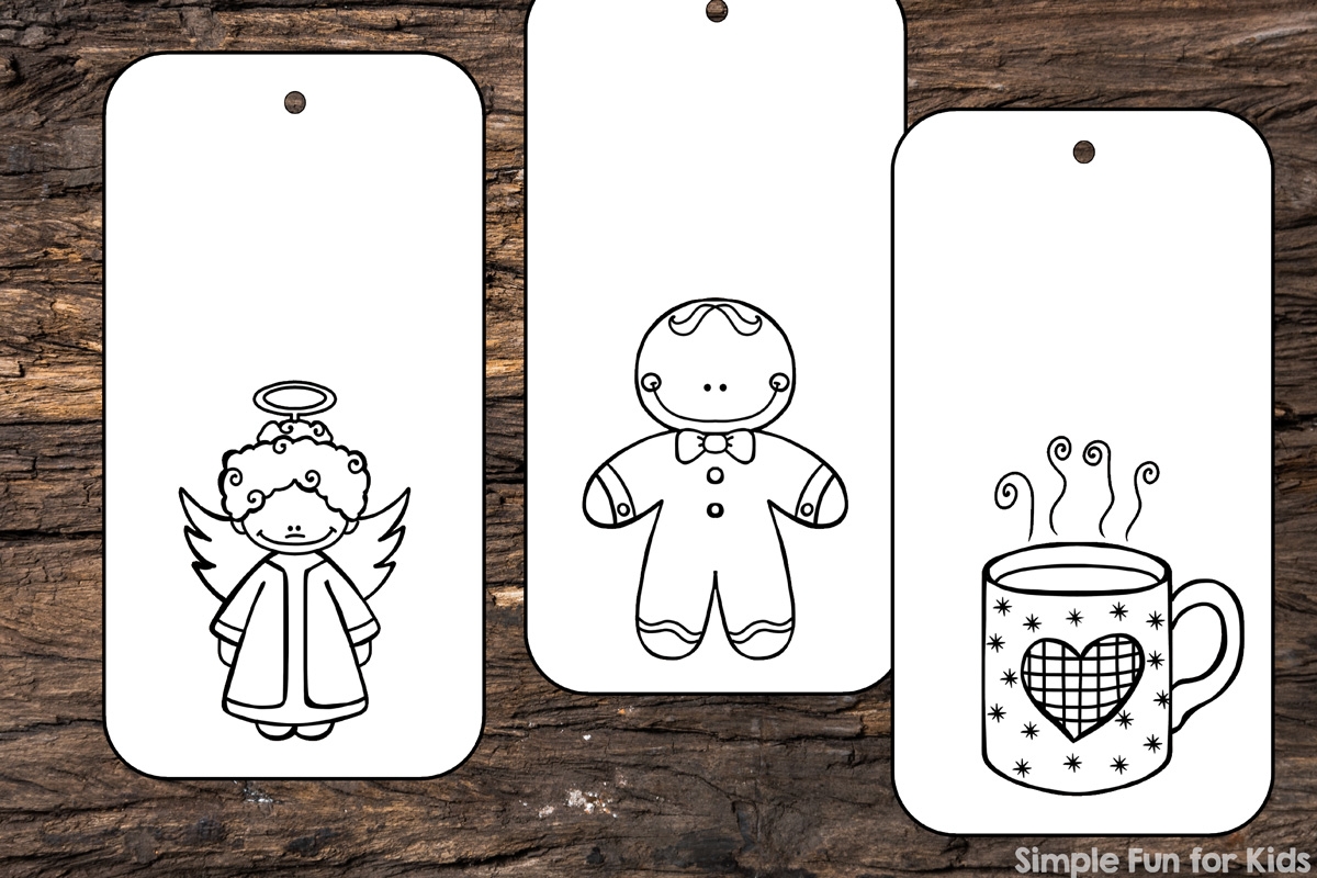 Christmas Countdown Day 7 Color Your Own Printable Christmas Gift Tags Simple Fun For Kids