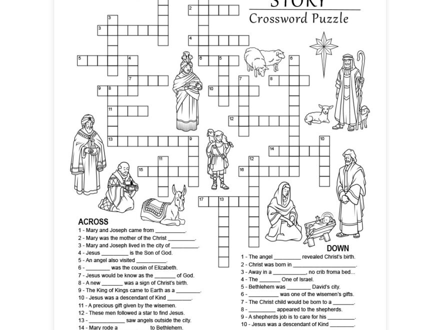 Christmas Story Crossword Puzzle Printable