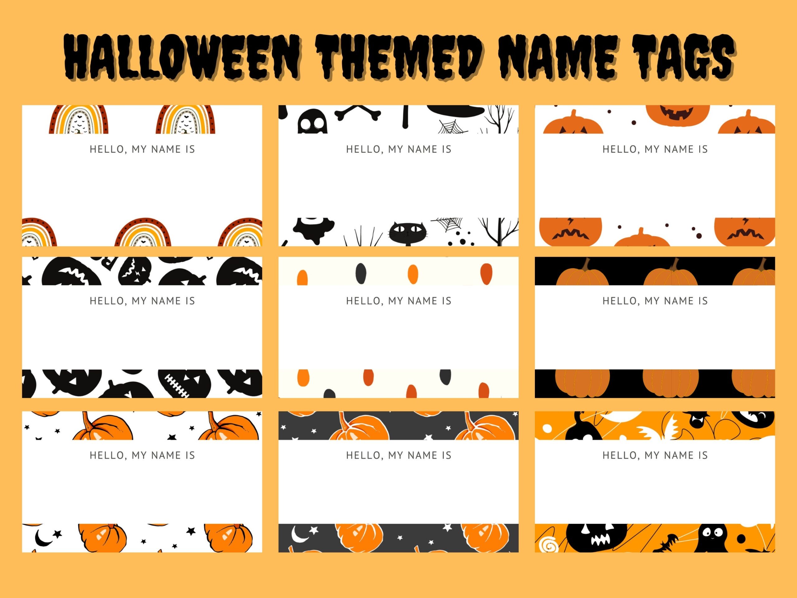 Free Printable Halloween Name Tags