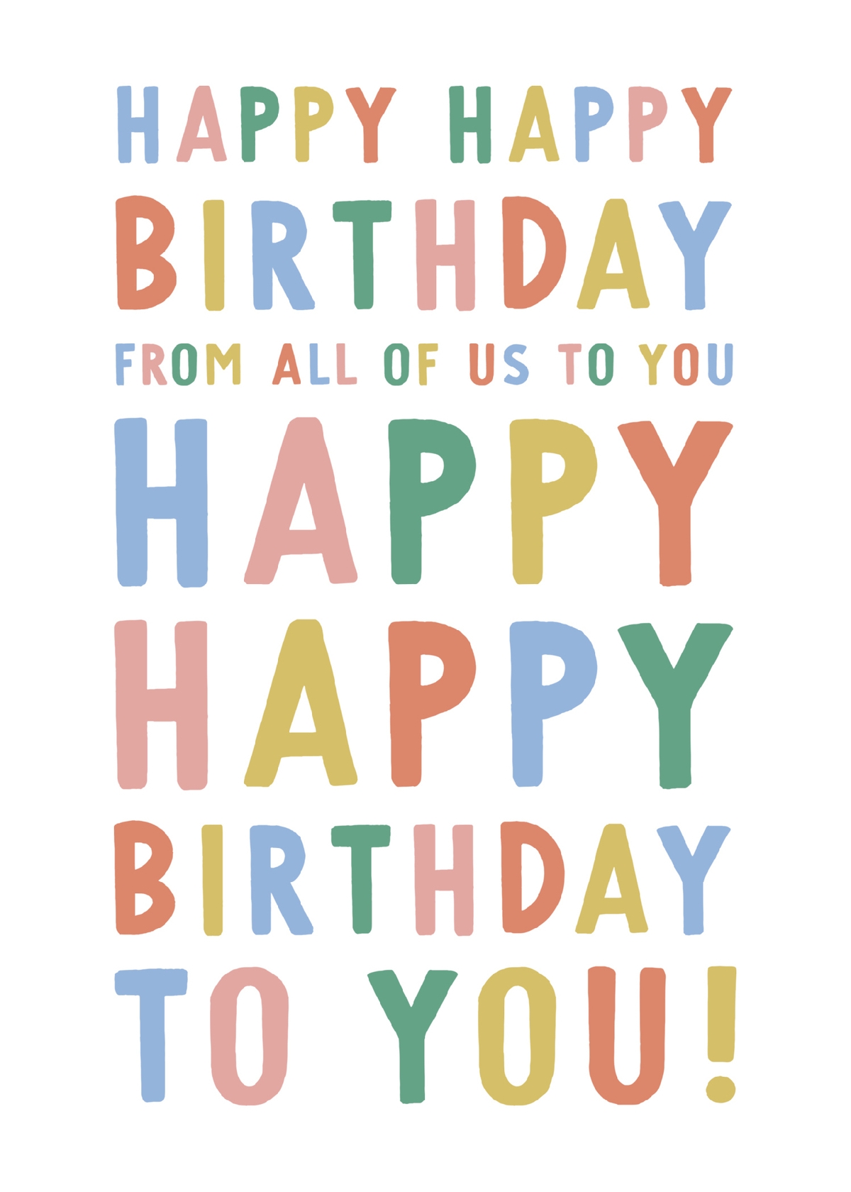 Colorful Birthday Greeting Birthday Greeting Cards