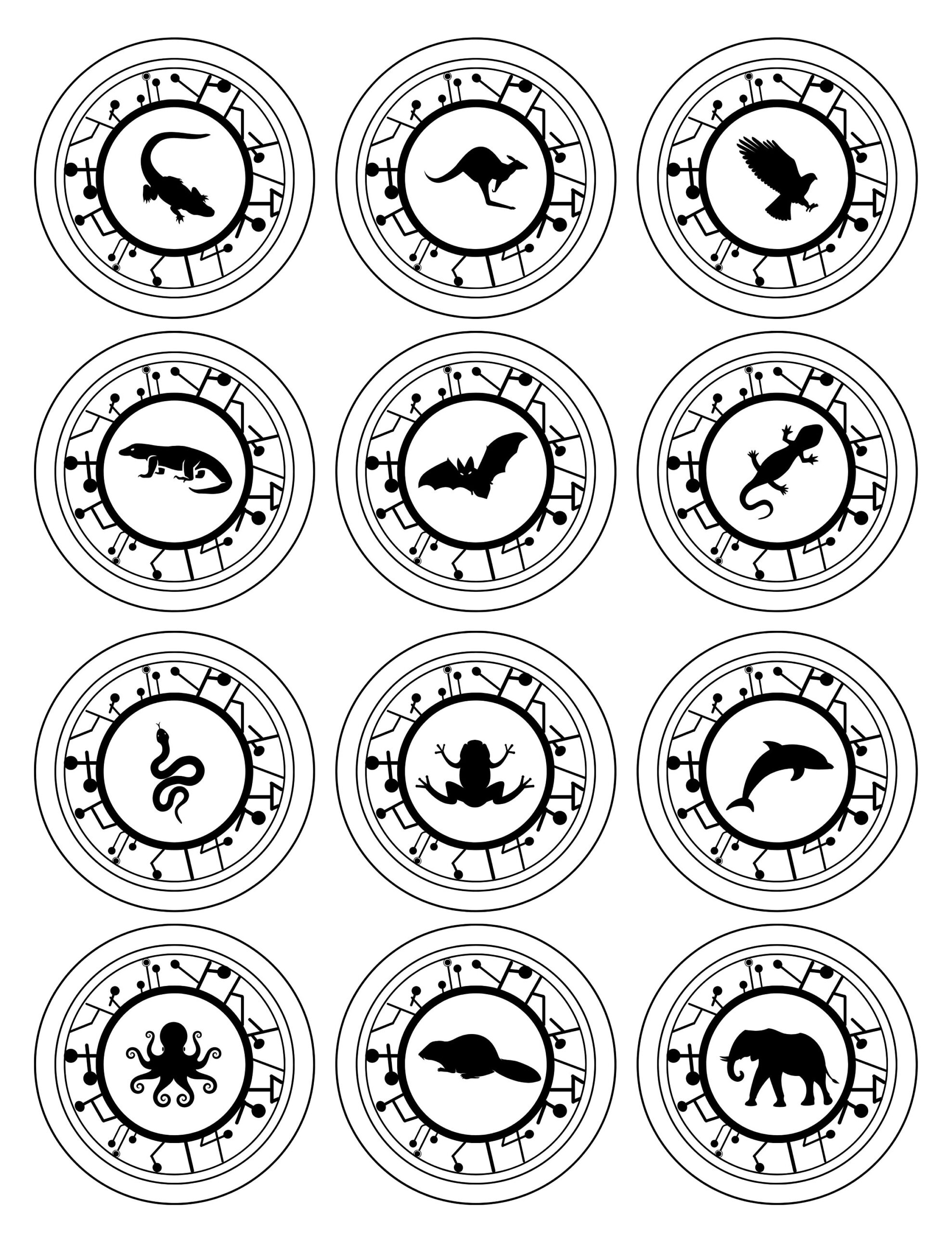 Coloring Sheets creature Power Discs inspired 2 5 PRINTABLE Download Etsy Finland
