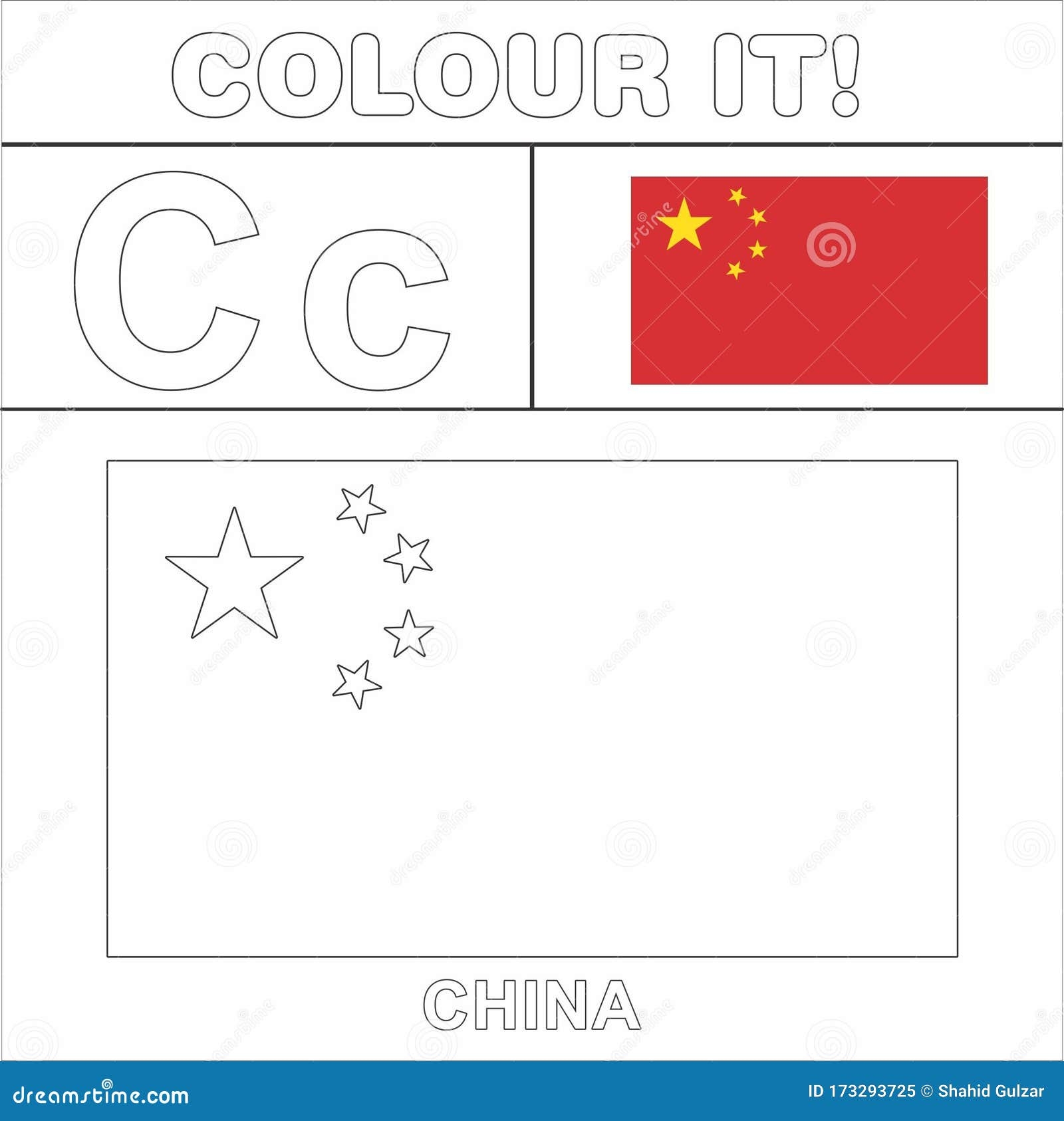Chinese Flag Coloring Page Printable
