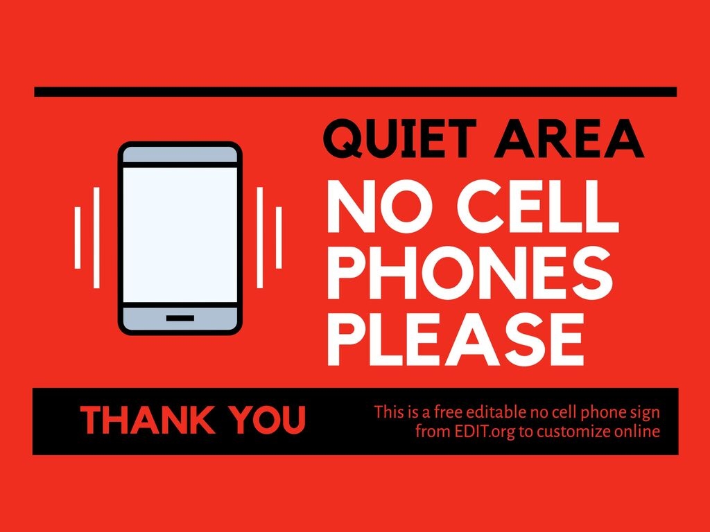 Create No Cell Phone Use Signs Online