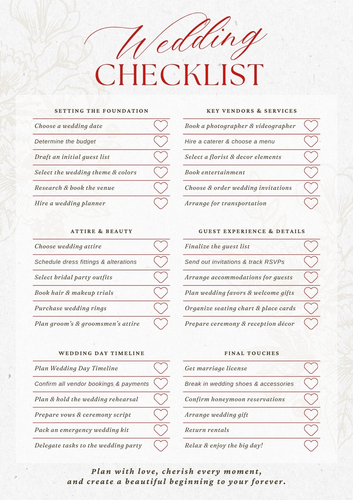 Customize 188 Wedding Checklists Templates Online Canva