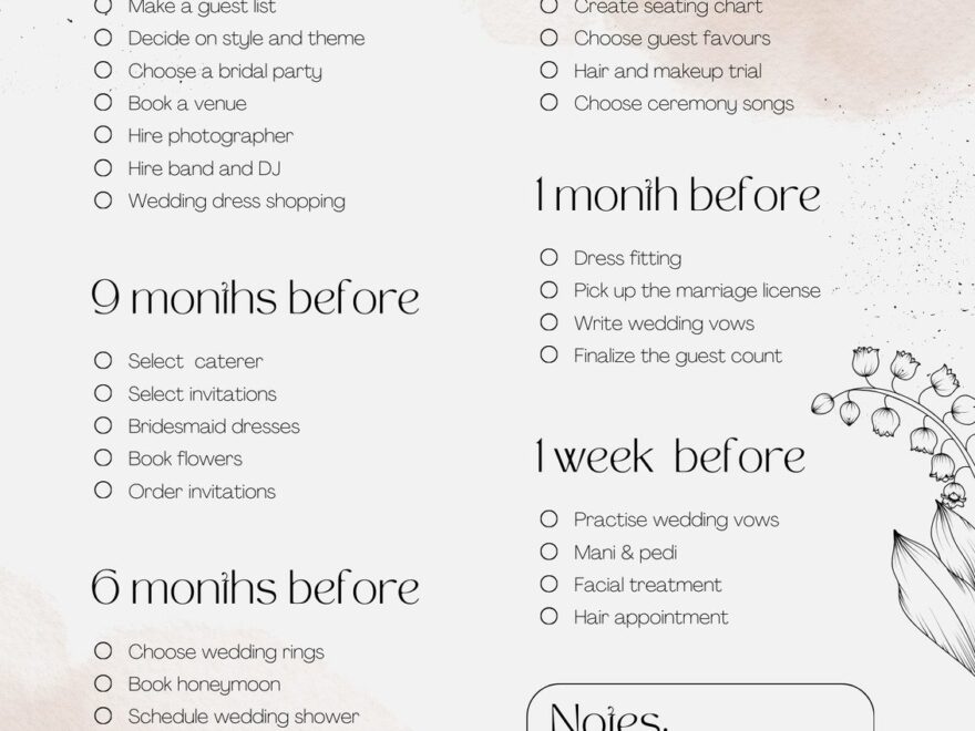 Customize 188 Wedding Checklists Templates Online Canva