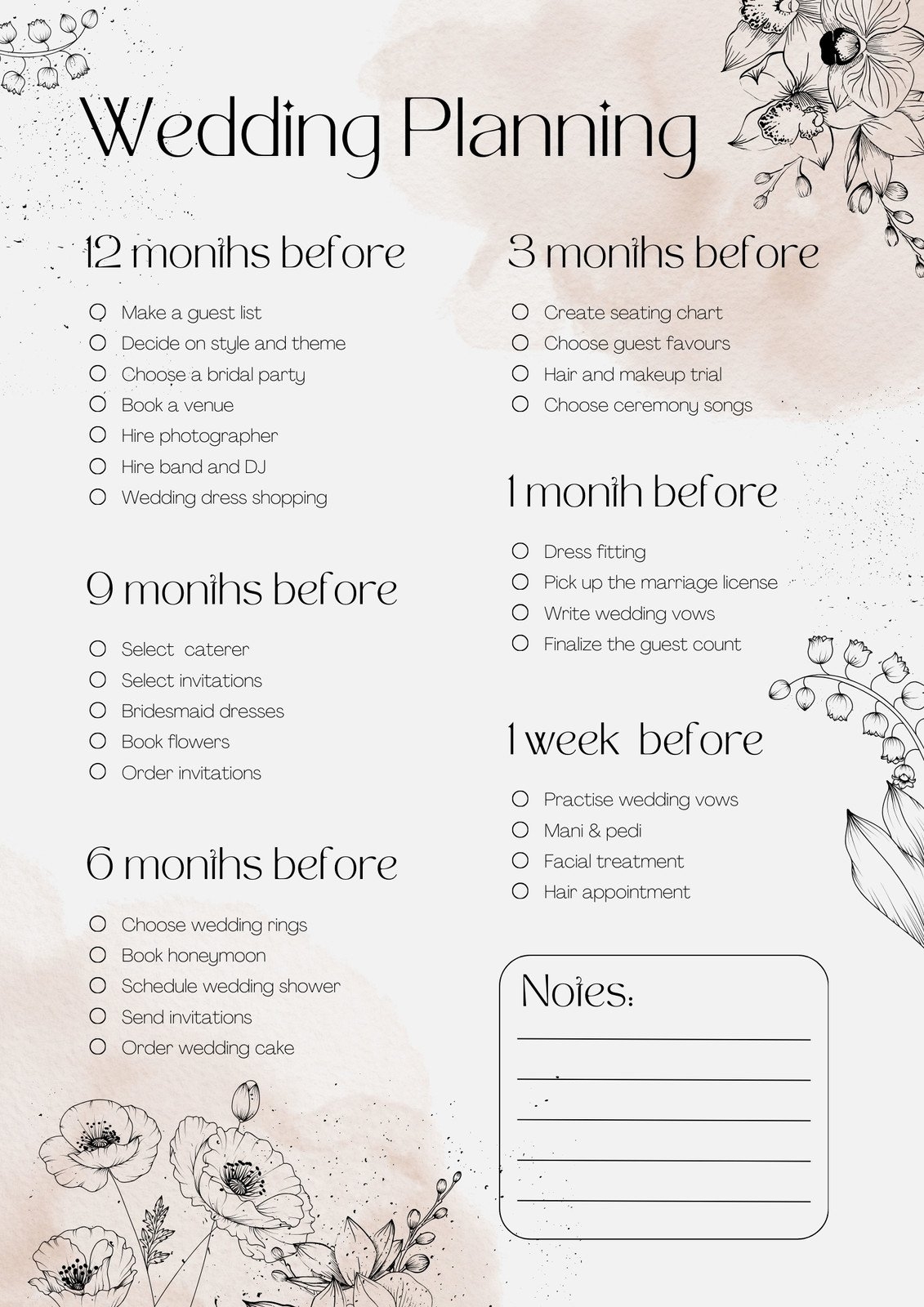 Customize 188 Wedding Checklists Templates Online Canva