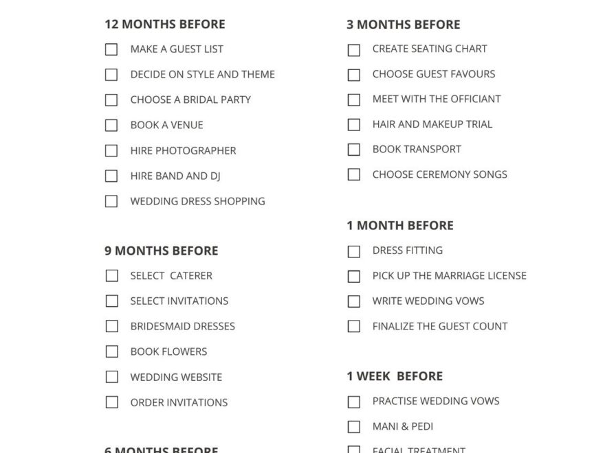 Customize 188 Wedding Checklists Templates Online Canva