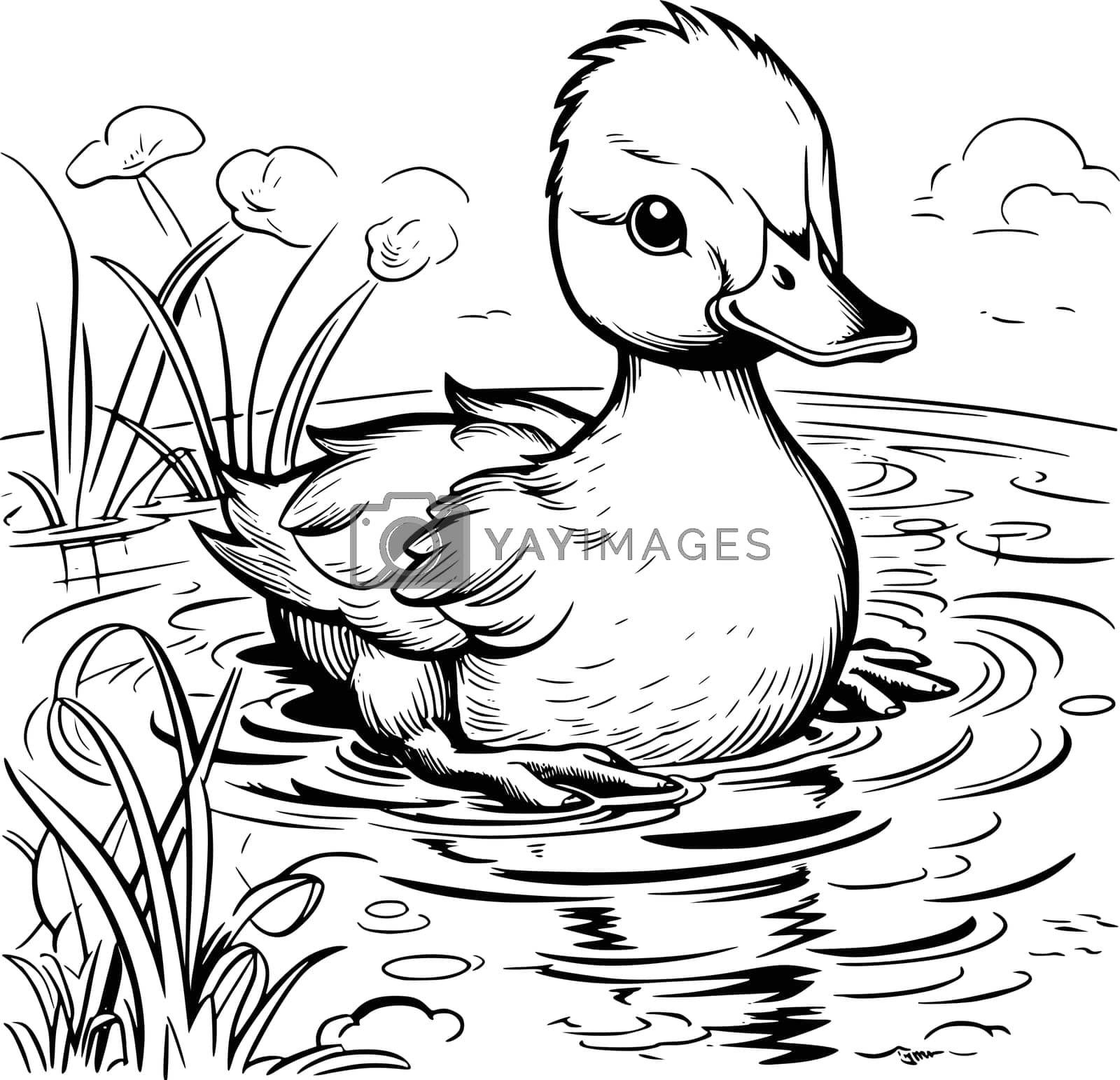 Cute Duck Coloring Pages For Kids By Mycreativelife Vectors Illustrations With Unlimited Downloads Yayimages