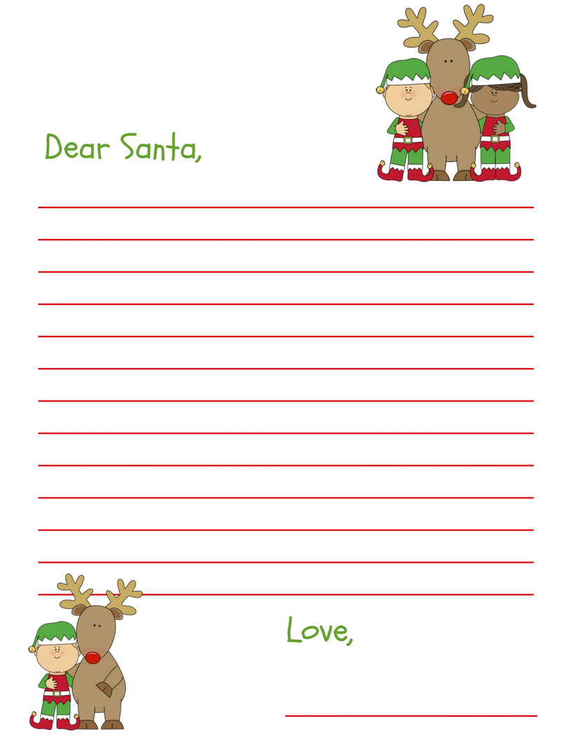 Free Printable Dear Santa Letters