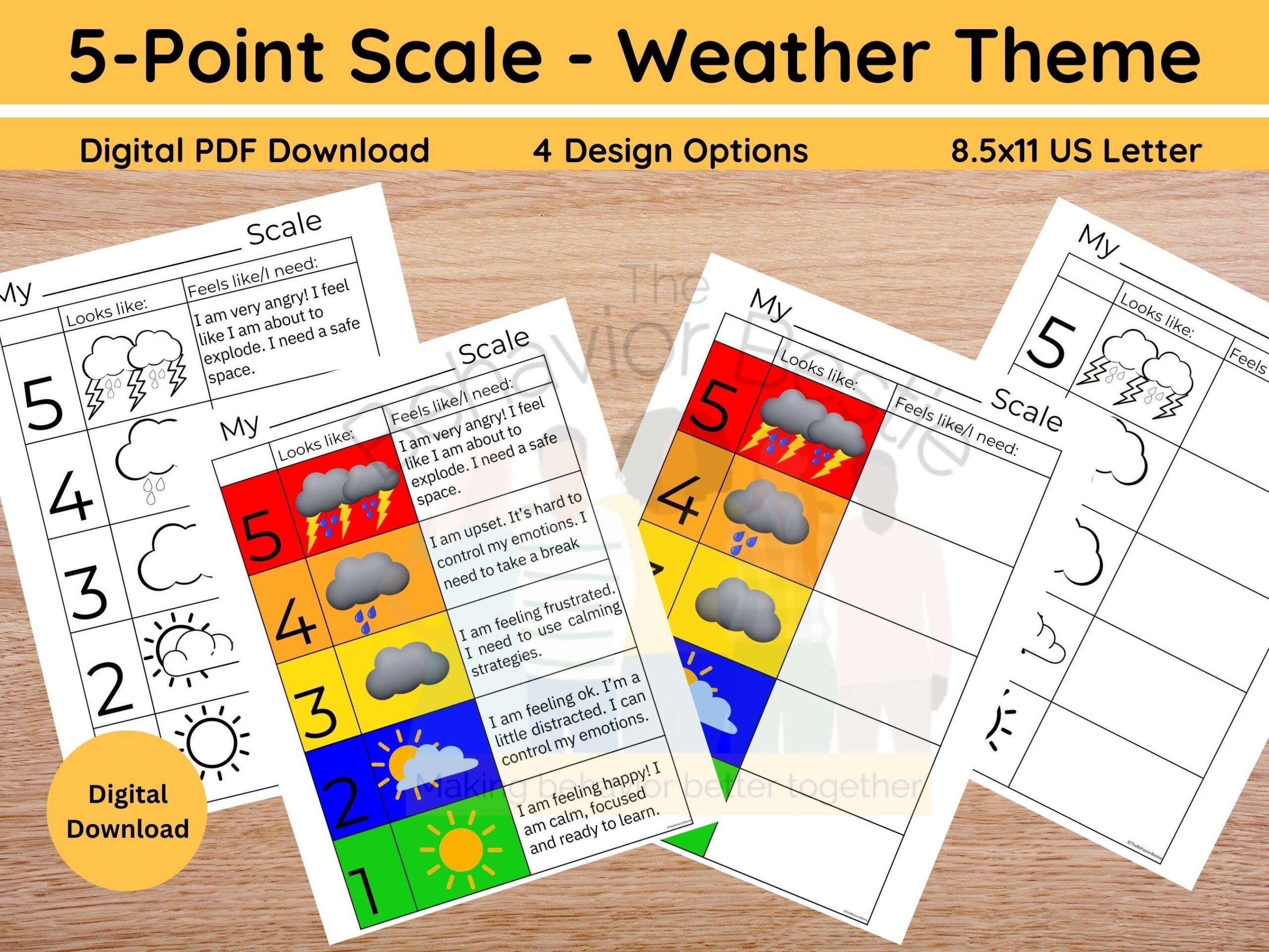 Incredible 5 Point Scale Free Printable Template