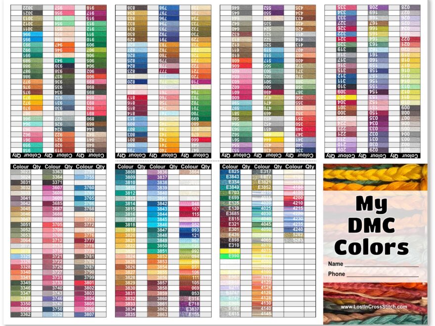 DIY DMC Floss Inventory Mini Book Simplify Your Cross Stitching Supplies Lost In Cross Stitch