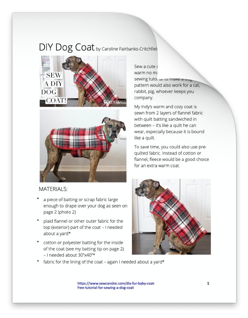 DIY DOG COAT OPTIMIZED FOR PRINTING