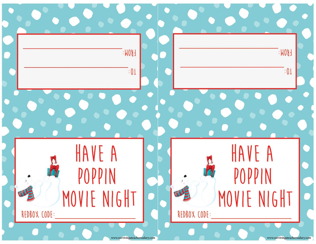 DIY Movie Night Redbox Gift Basket Teacher Gift Idea