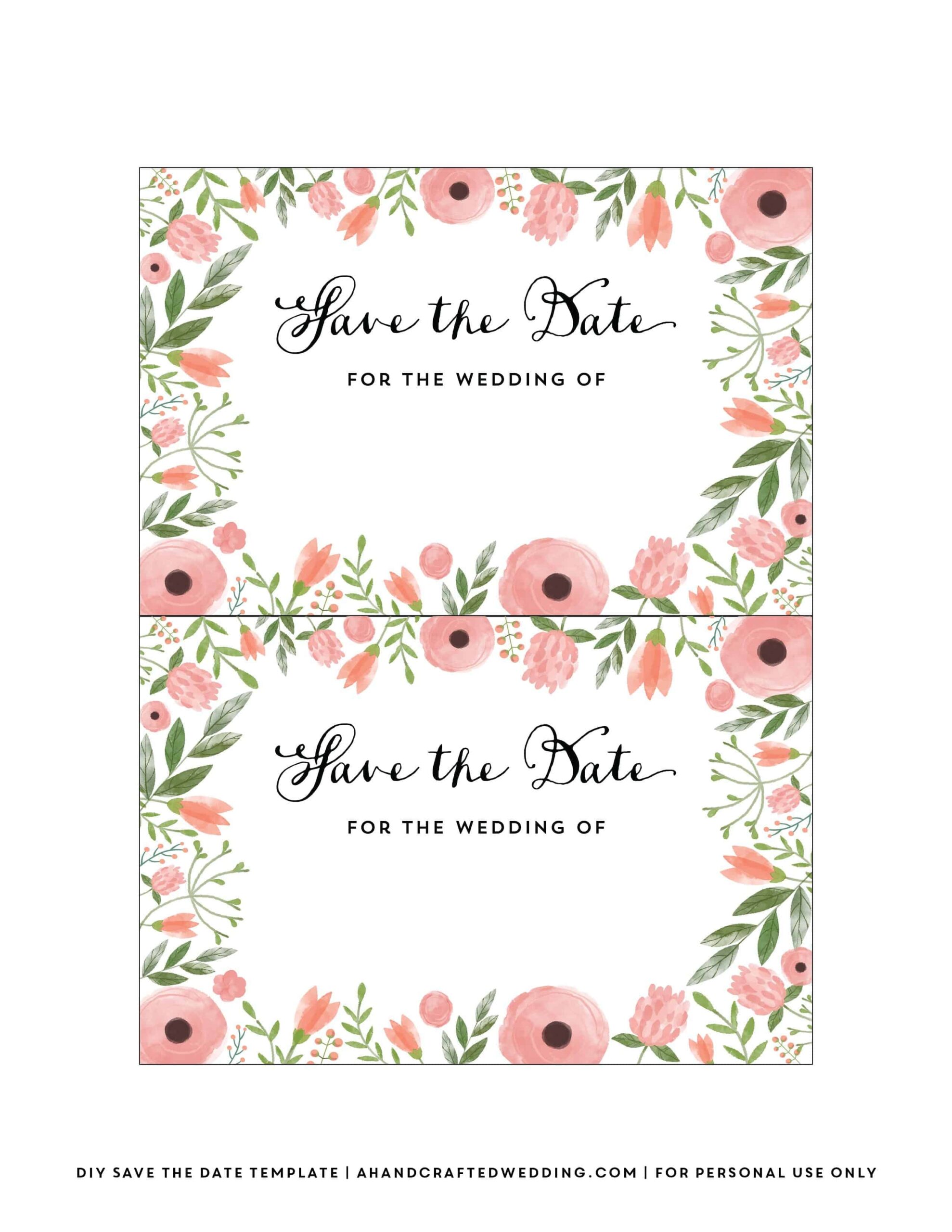 DIY Save The Date Postcard Free Printable Mountain Modern Life
