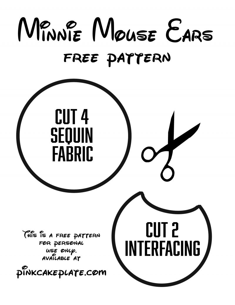 Free Printable Minnie Mouse Ears Template