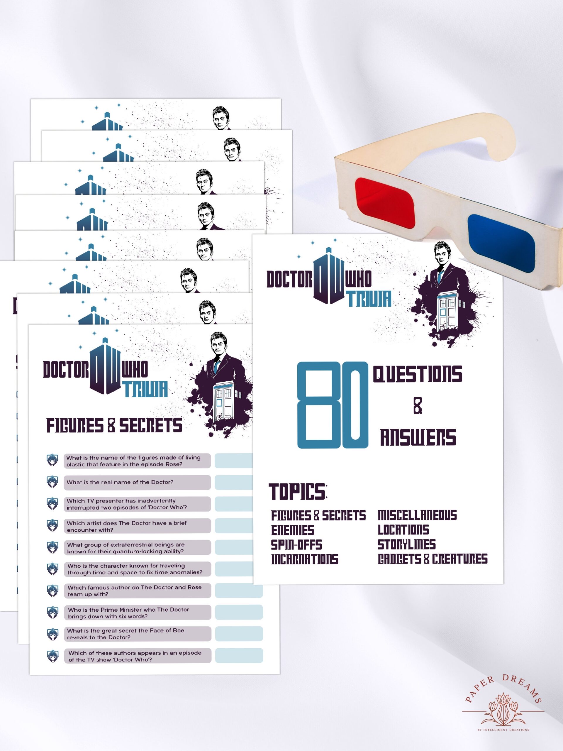 Doctor Who Trivia Cards Dr Who Trivia Night Printable Games Scifi Computer Download Gift For Fan Tardis Pub Quiz Dalek Kids Games Etsy