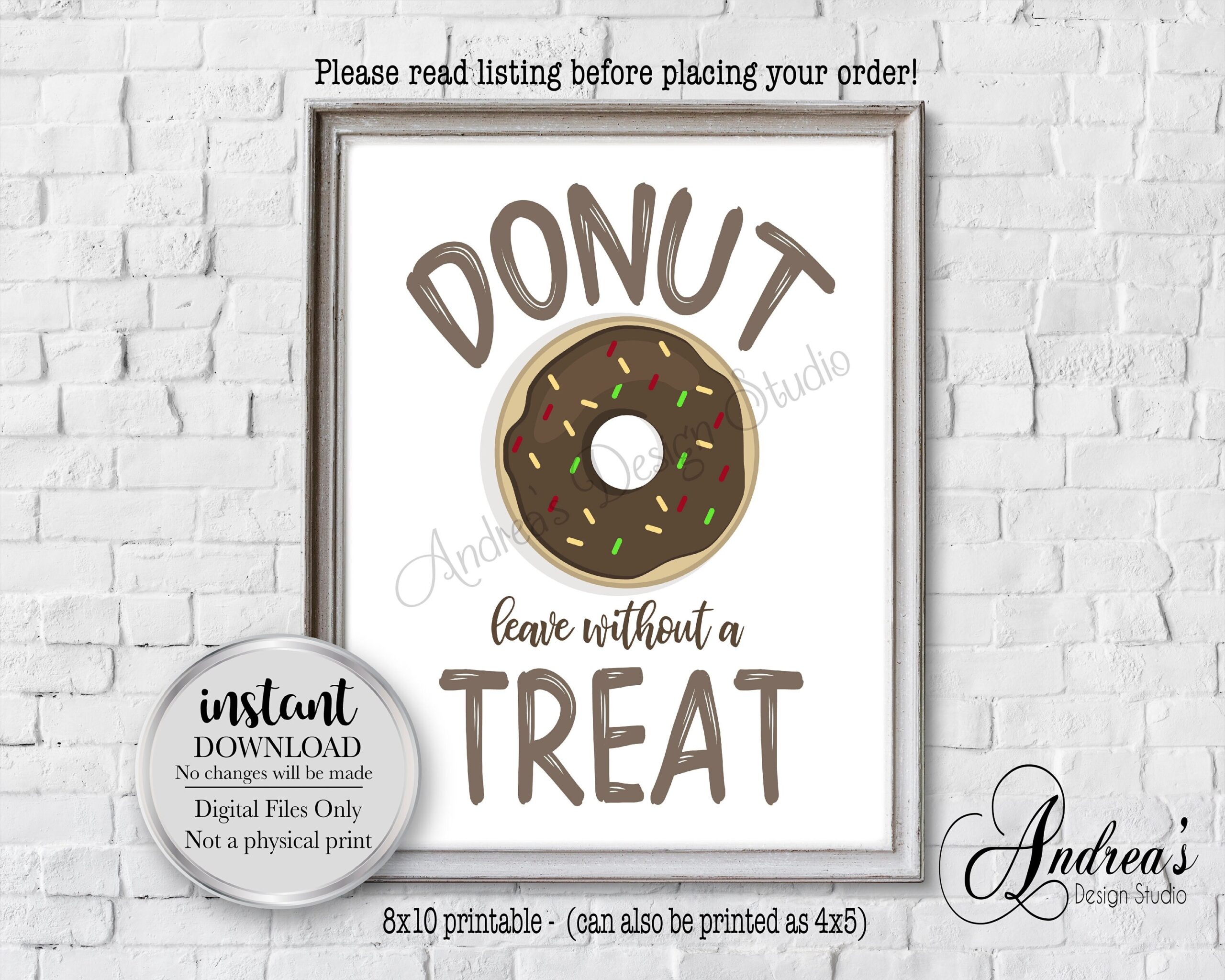 Donut Leave Without A Treat Printable