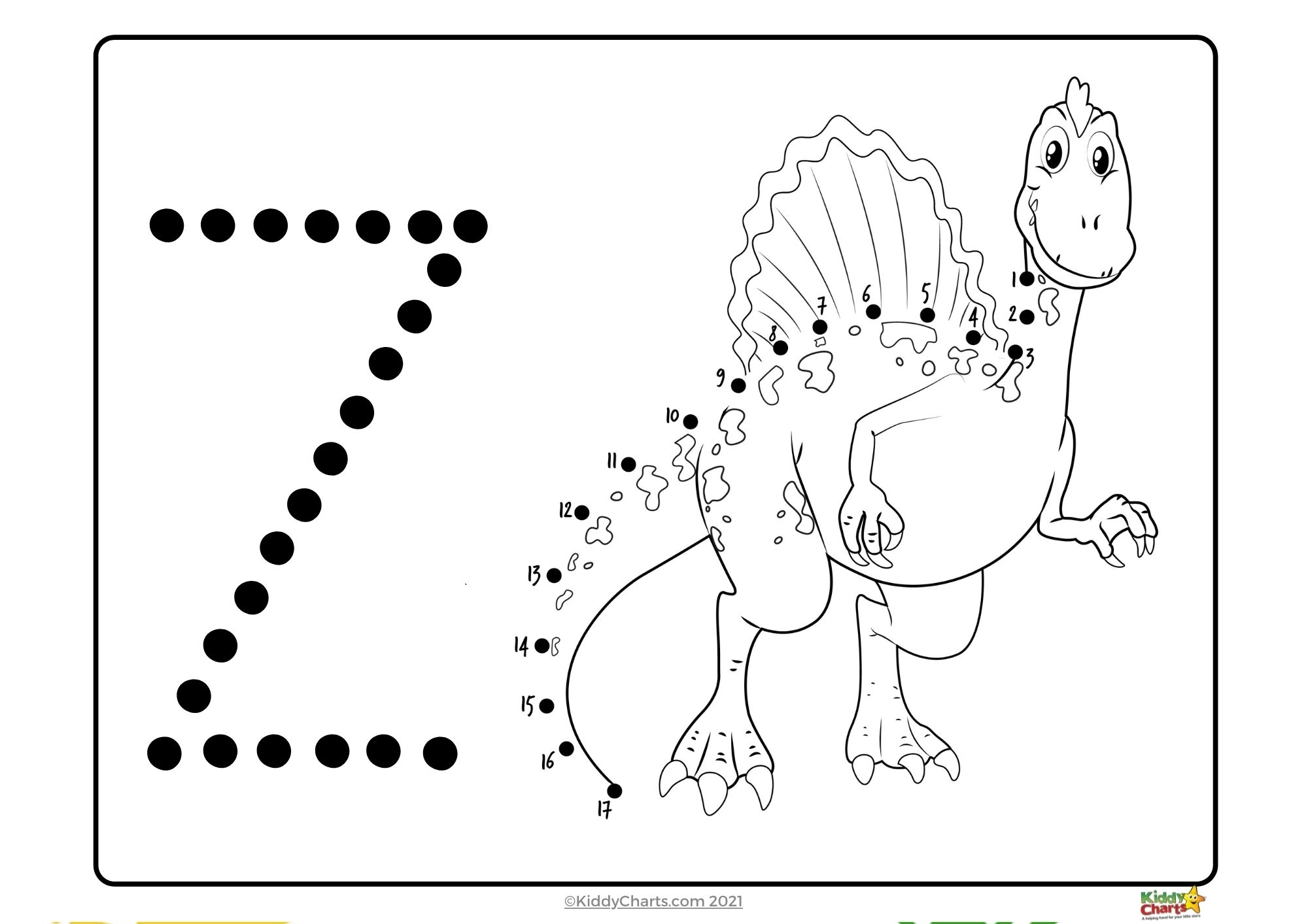 Free Printable Dinosaur Dot To Dot