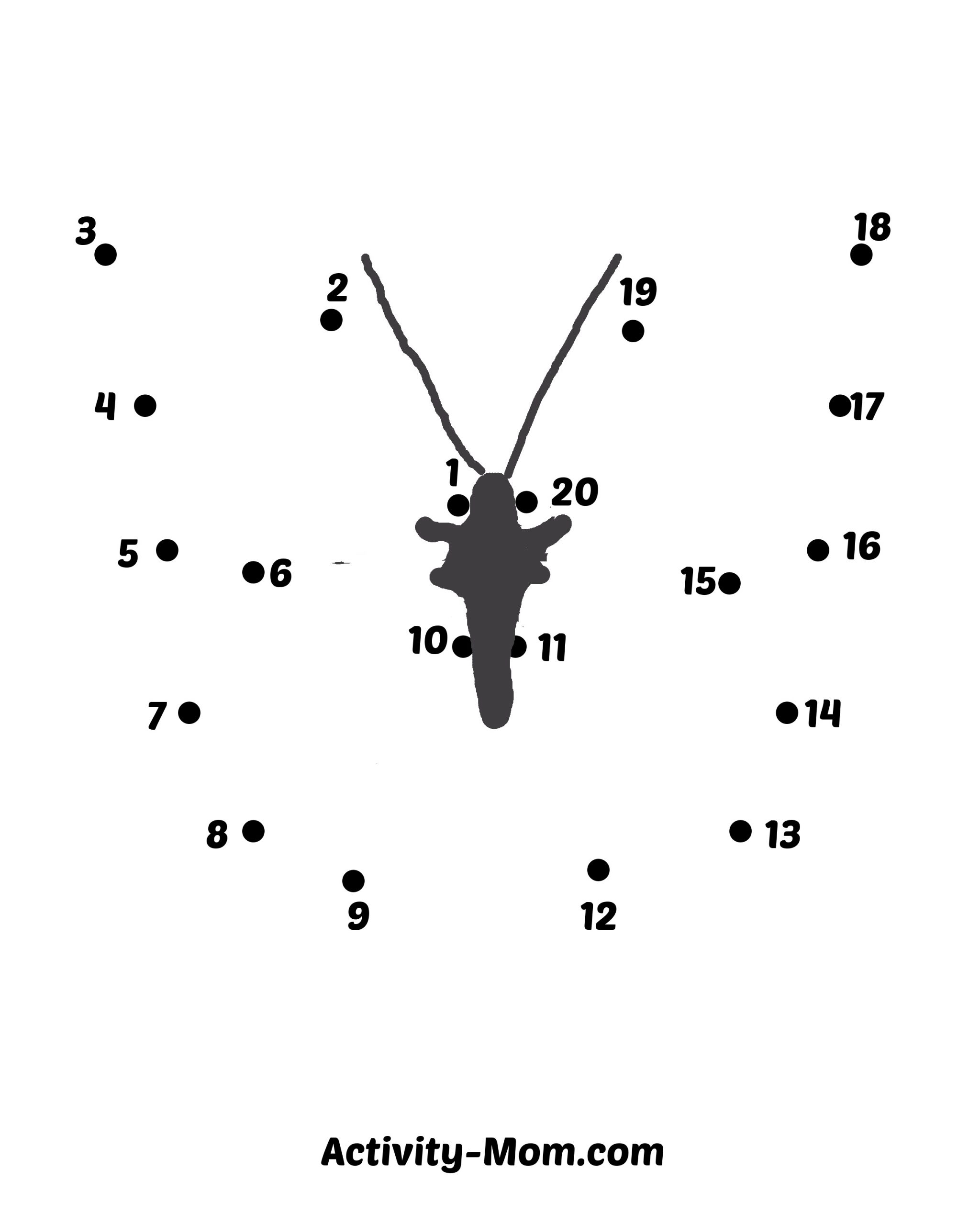 Free Printable Dot To Dot Butterfly