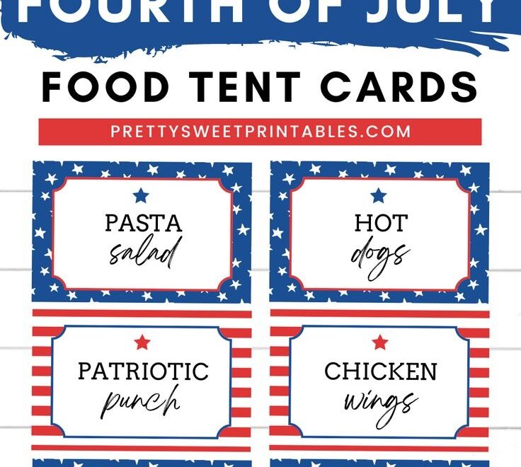 Download Our Free 4th Of July Tent Cards For Your Patriotic Party