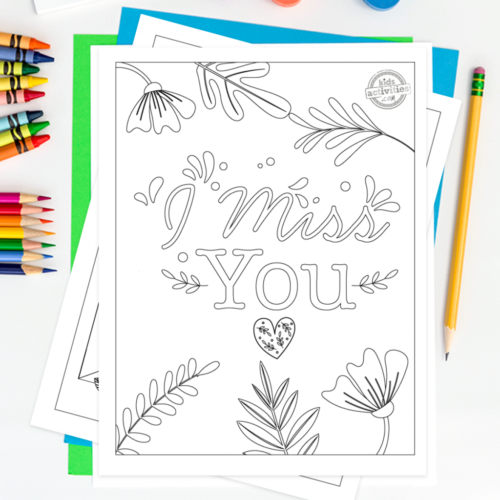 Download The Sweetest Ever I Miss You Coloring Pages