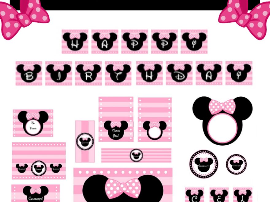 Download These Free Pink Minnie Mouse Party Printables Catch My Party