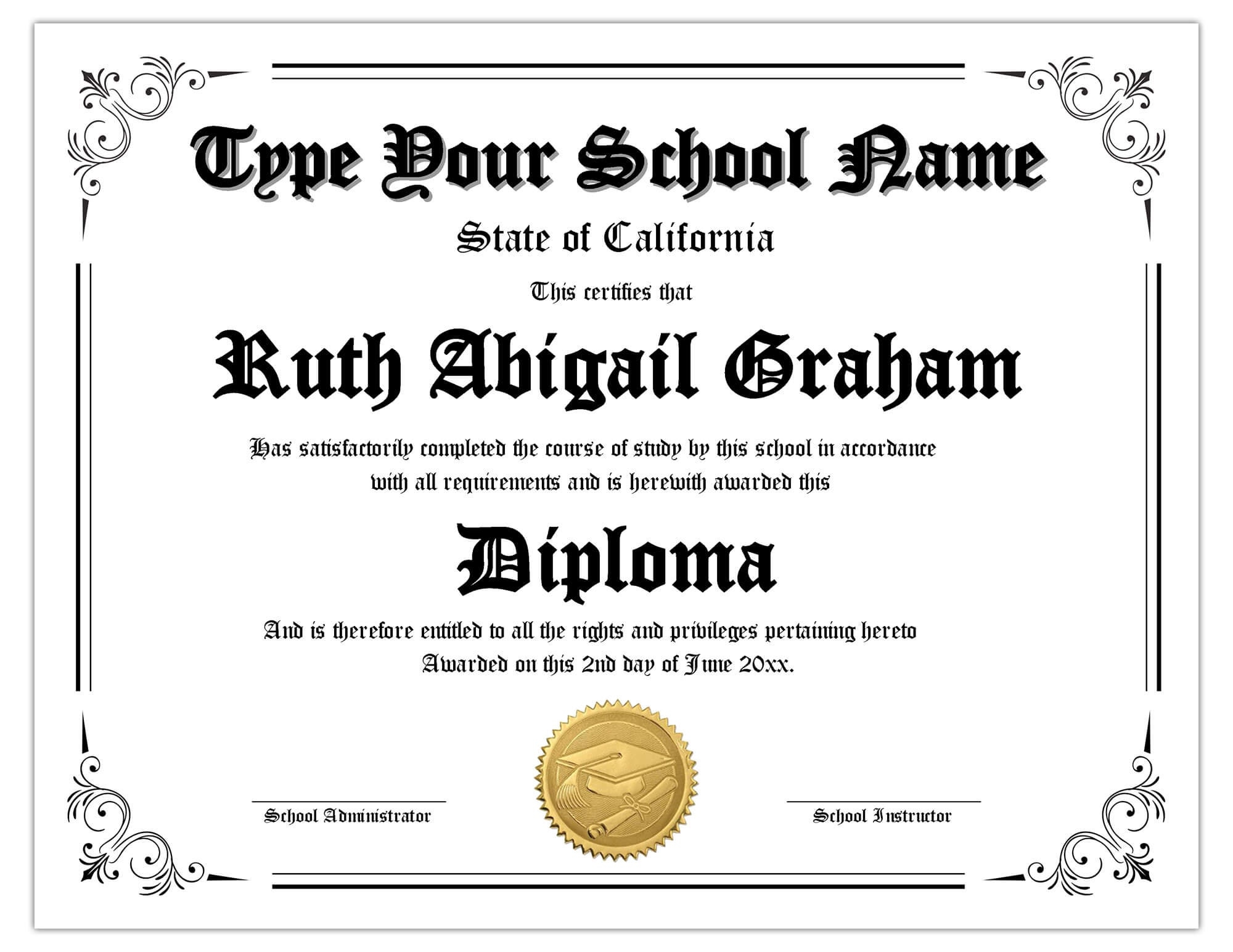 Free Printable Florida Homeschool Diploma