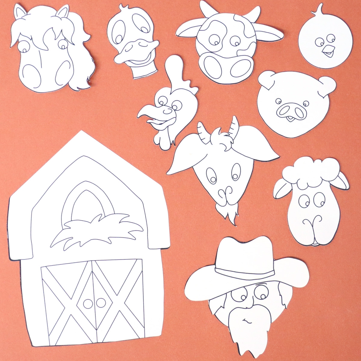 Farm Animal Stick Puppets Moms And Crafters