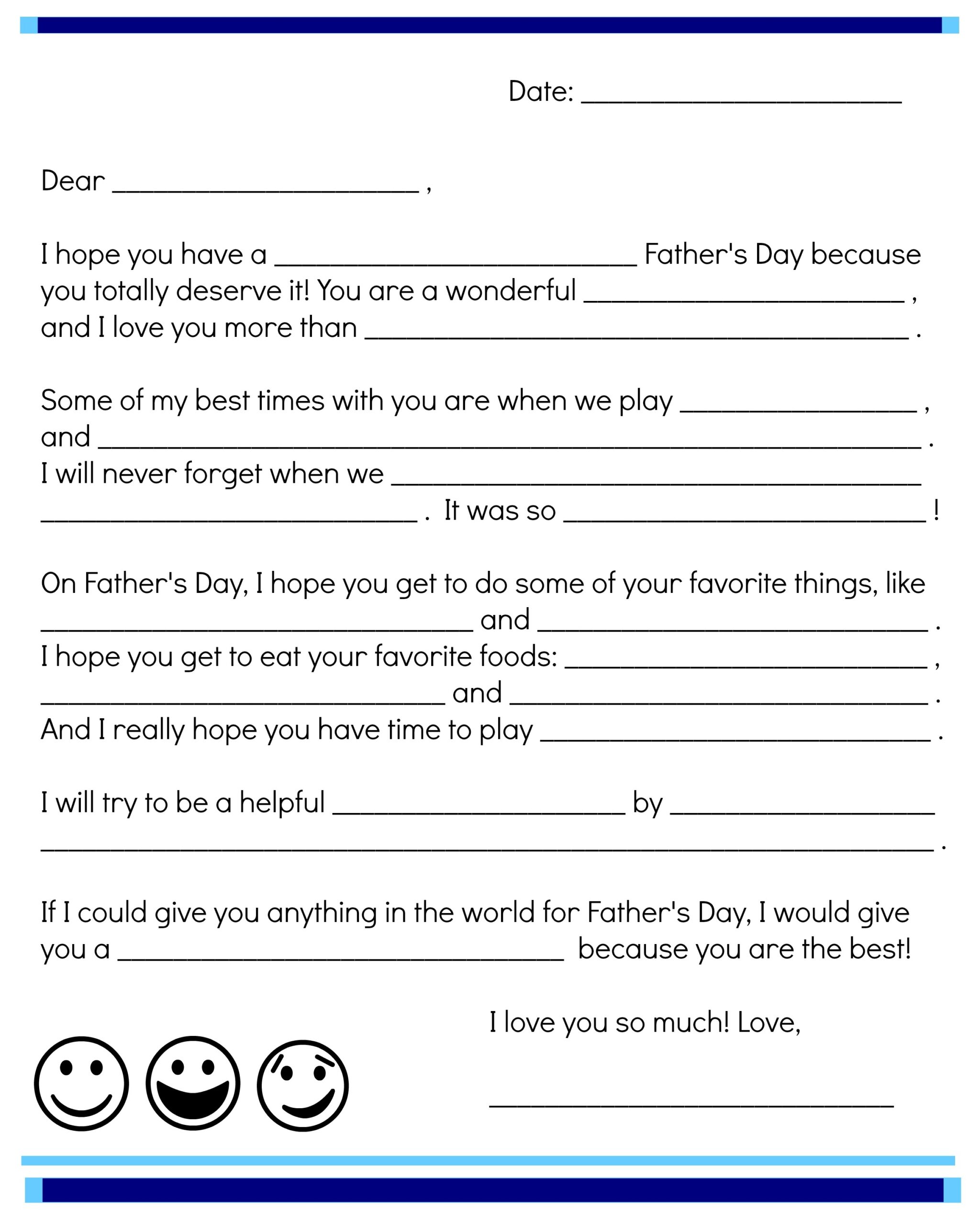 The FatherS Love Letter Printable