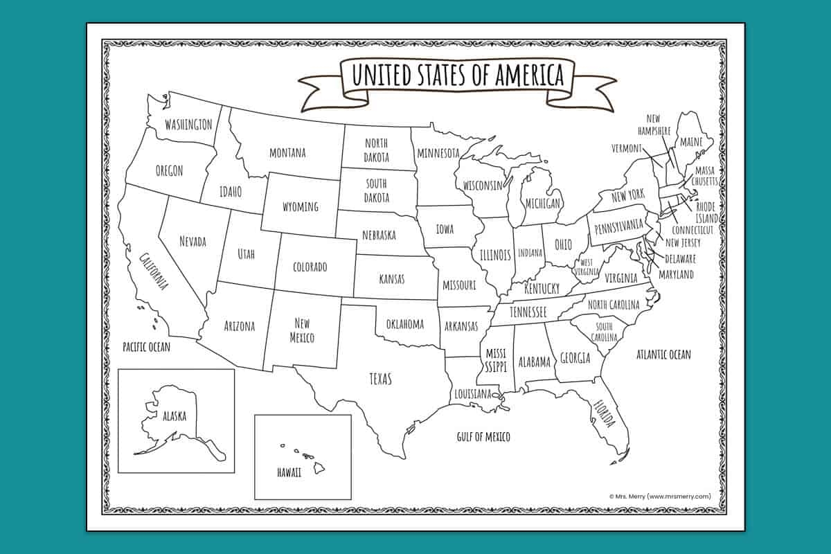 Fifty States Math And Geography Worksheet Student Handouts Worksheets Library