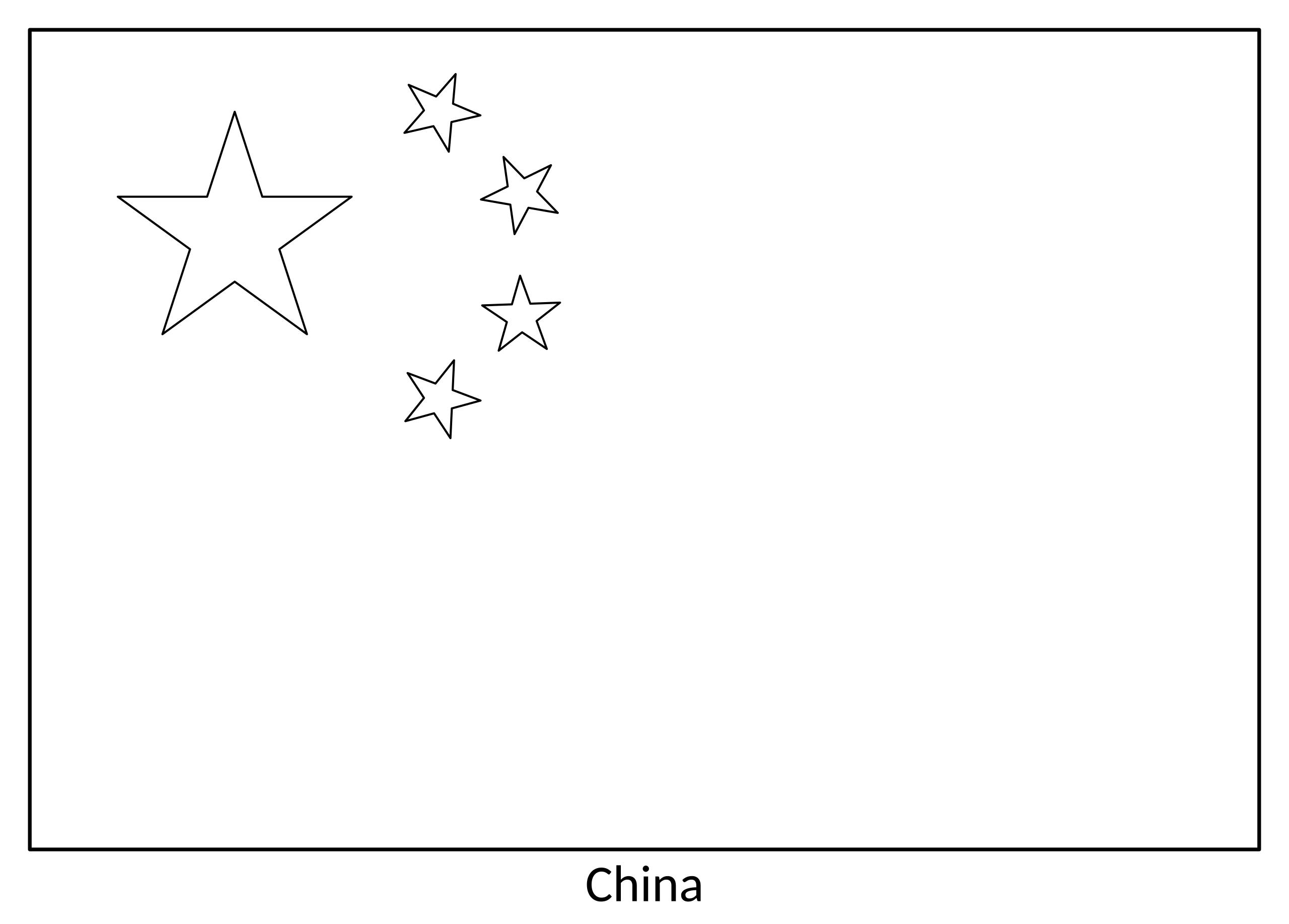 File Flag Of China colouring Page svg Wikimedia Commons