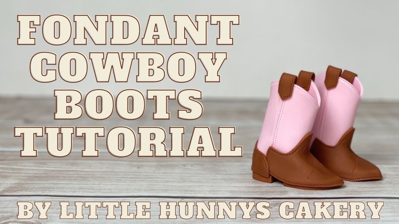 Fondant Cowboy Boot Cake Topper Tutorial YouTube