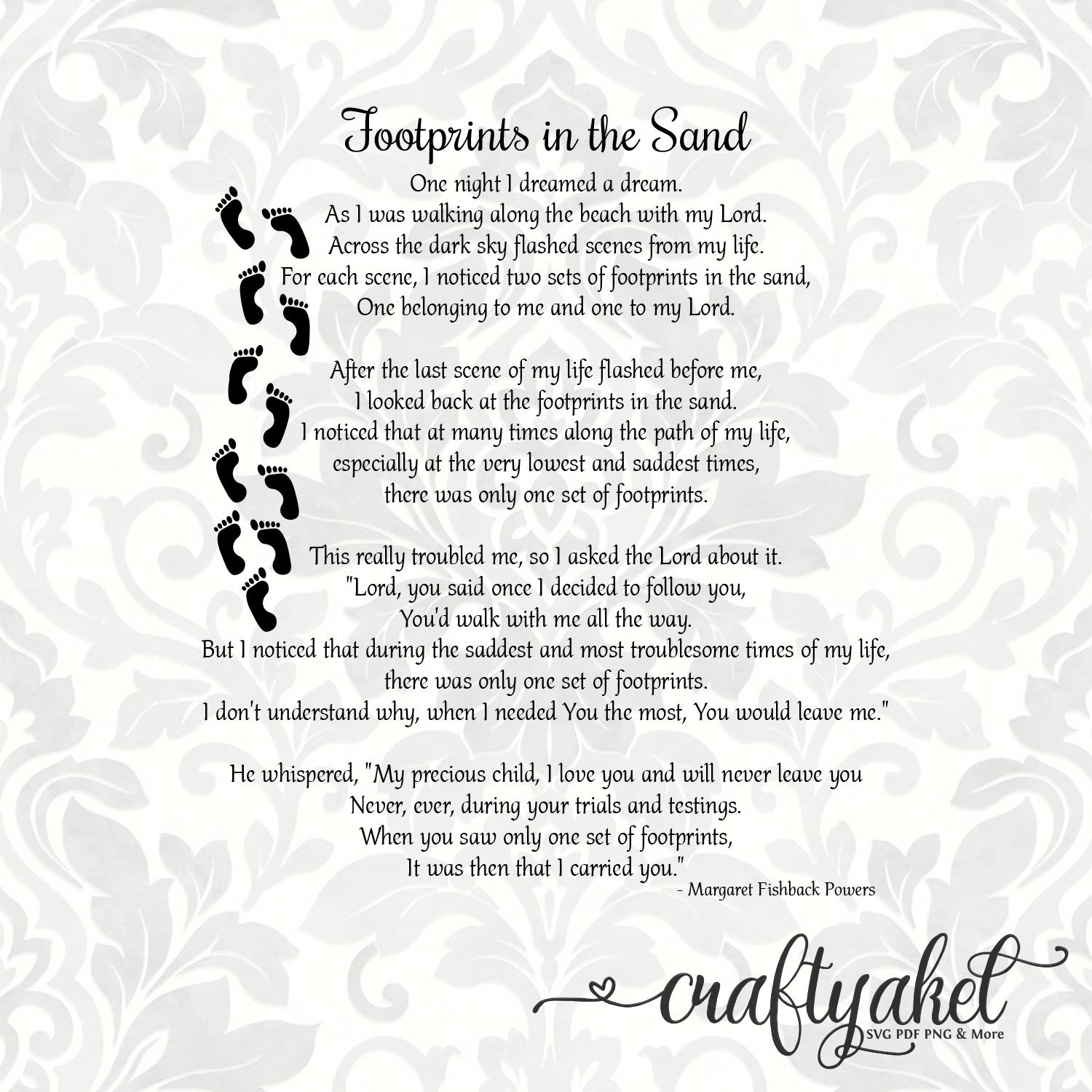 Footprints In The Sand Free Printable