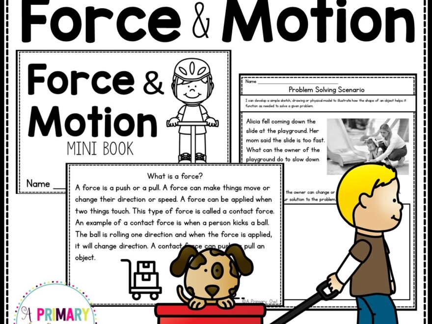 Force And Motion Unit With Mini Book STEM Projects Worksheets Made By Teachers