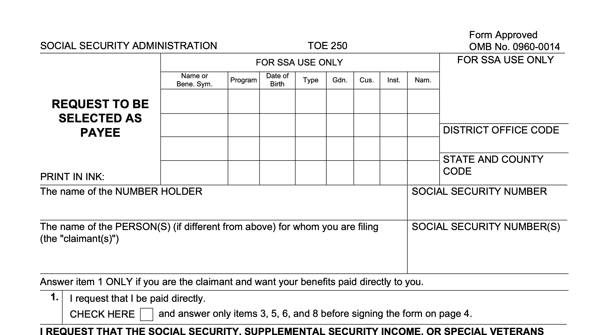 Form SSA 11 BK A Representative Payee Guide