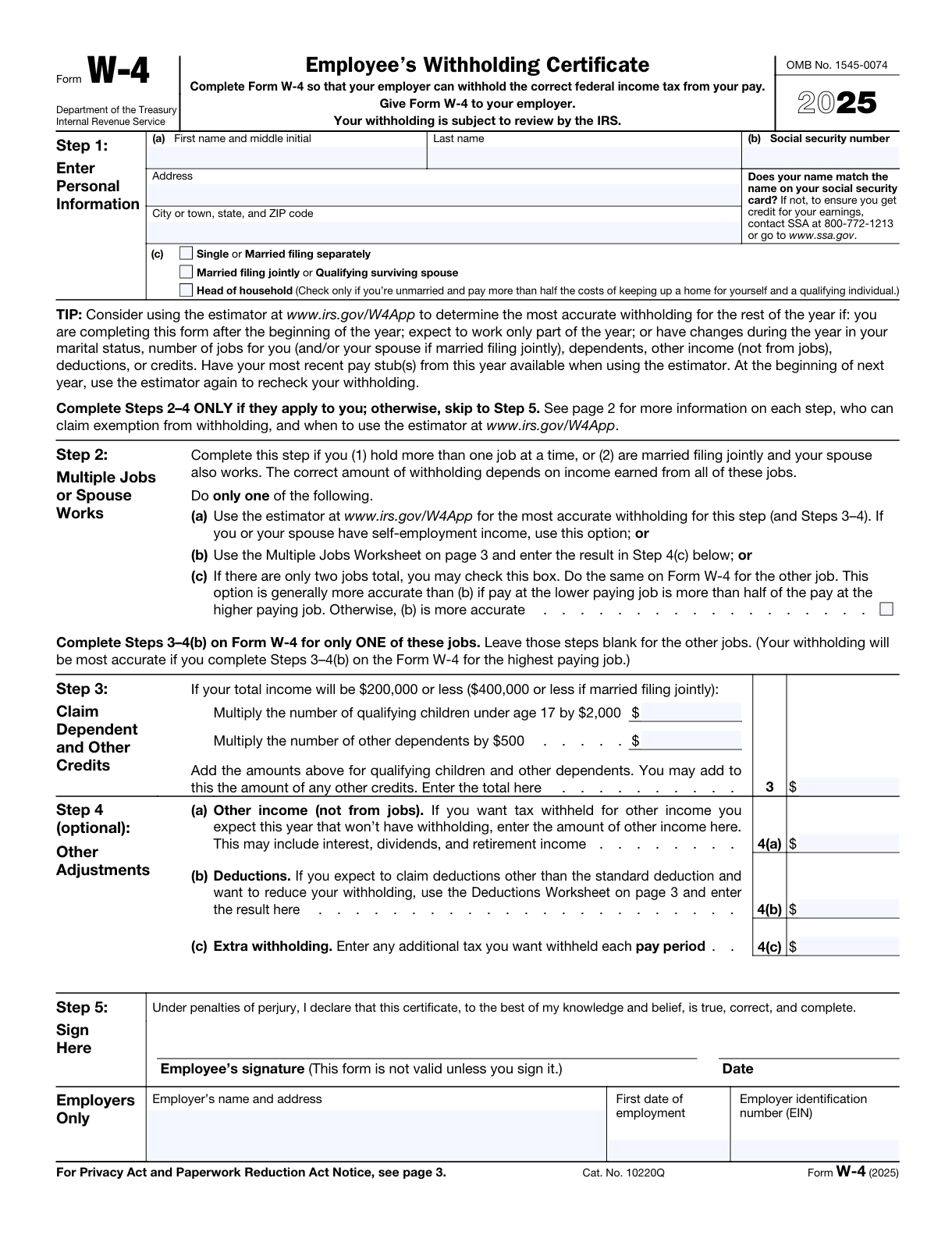 Form W 4 What It Is And How To File