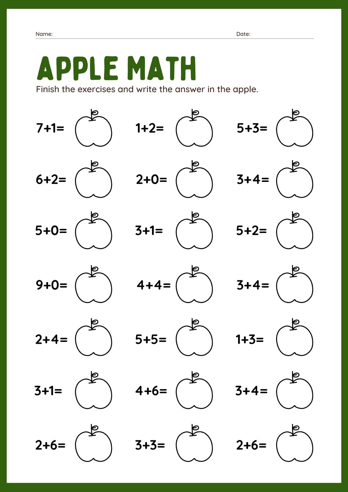 Printable Addition Worksheets For Grade 1