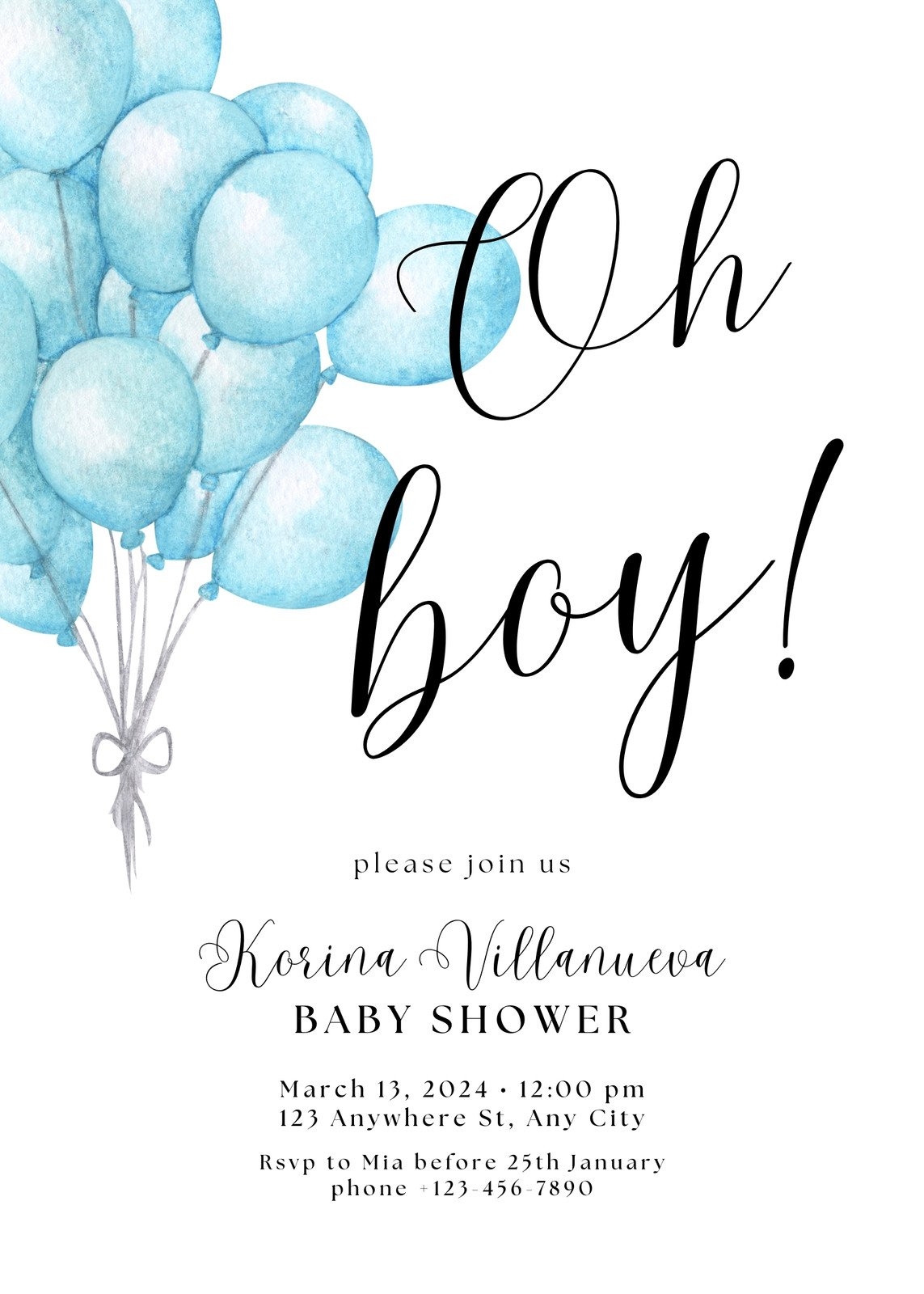 Free And Customizable Baby Shower Templates