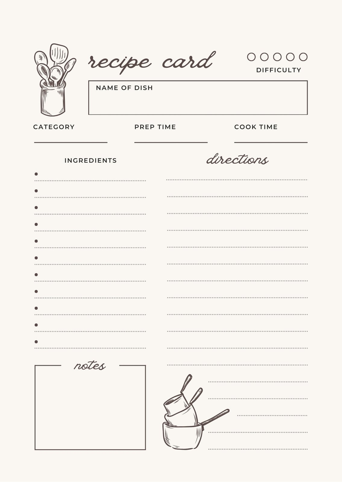 Free And Customizable Recipe Templates Canva