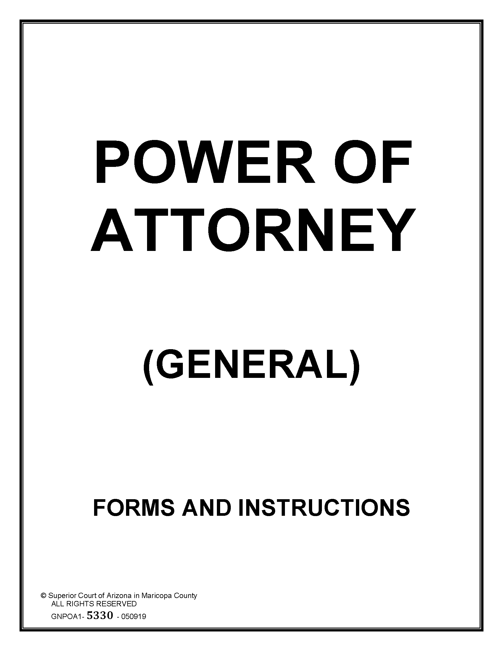 Power Of Attorney Free Printable