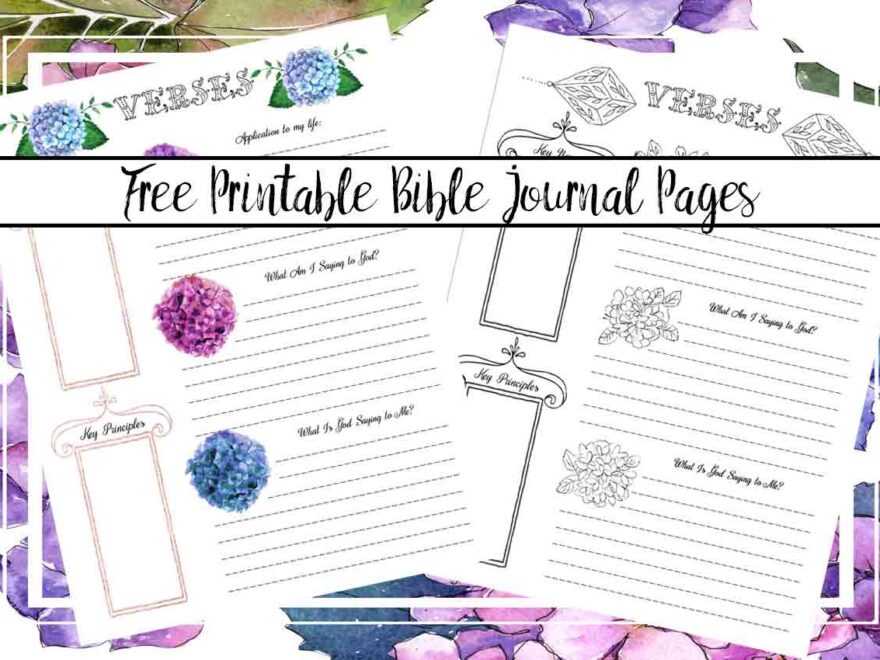 Free Bible Journaling Printables Including One You Can Color