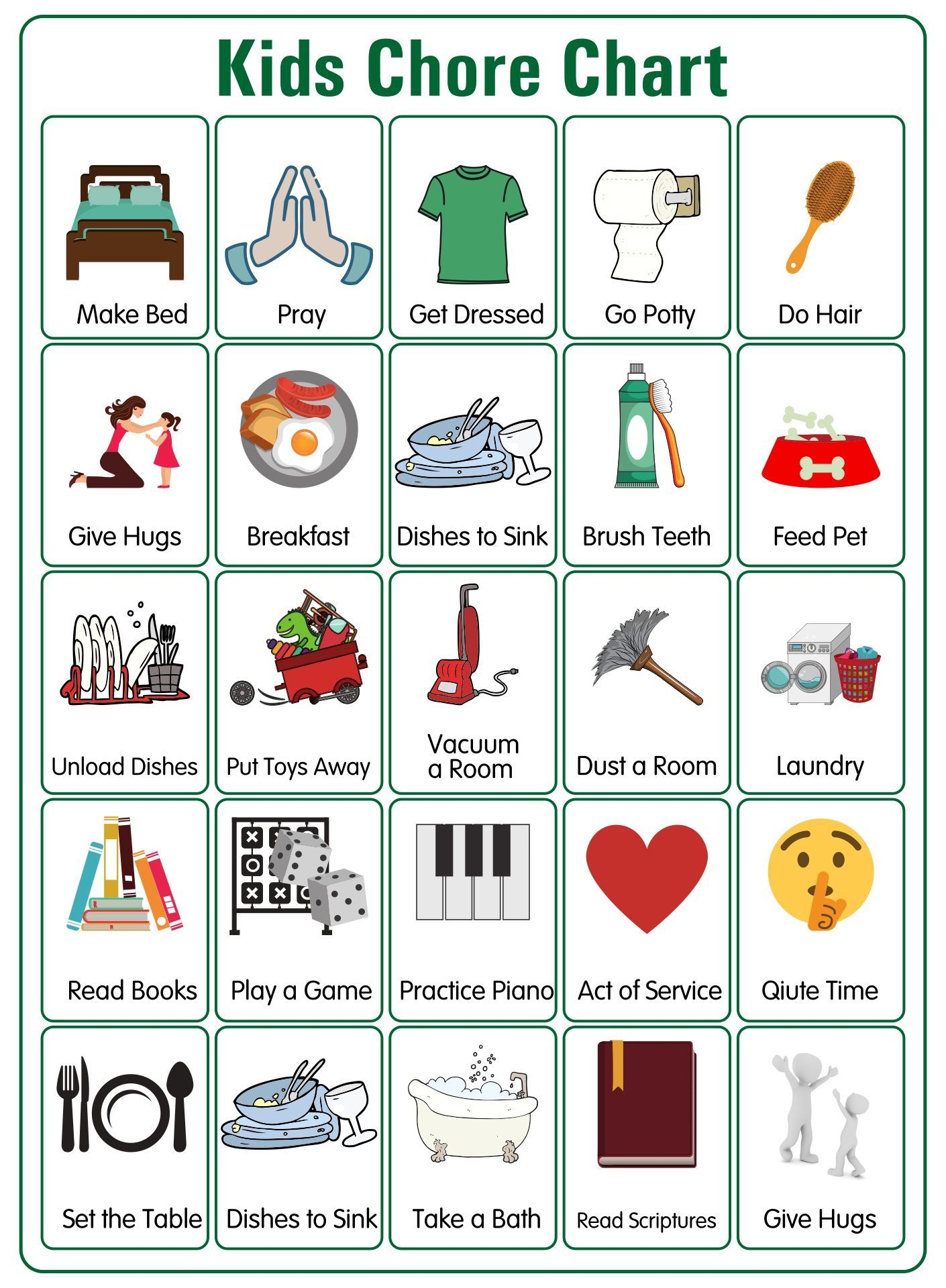 Free Free Printable Chore Chart Icons Download Free Free Printable Chore Chart Icons Png Images Free Worksheets On Clipart Library